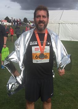 Andy Gaunt Mercian Archaeological Services running the Robin Hood Half Marathon for the Sherwood Forest Archaeology Project fundraising autism aspergers